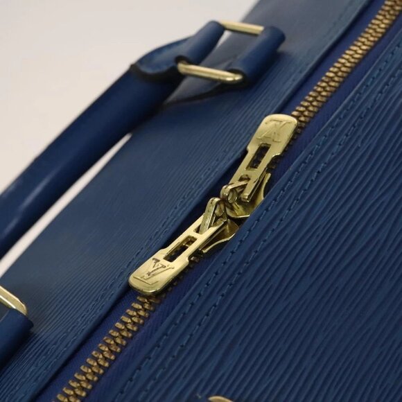 LOUIS VUITTON Epi Keepall 55 Boston Bag Toledo Blue - Picture 11 of 15